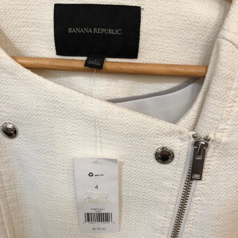 NWT Banana Republic Moto Jacket $175 size 4 - Picture 4 of 5